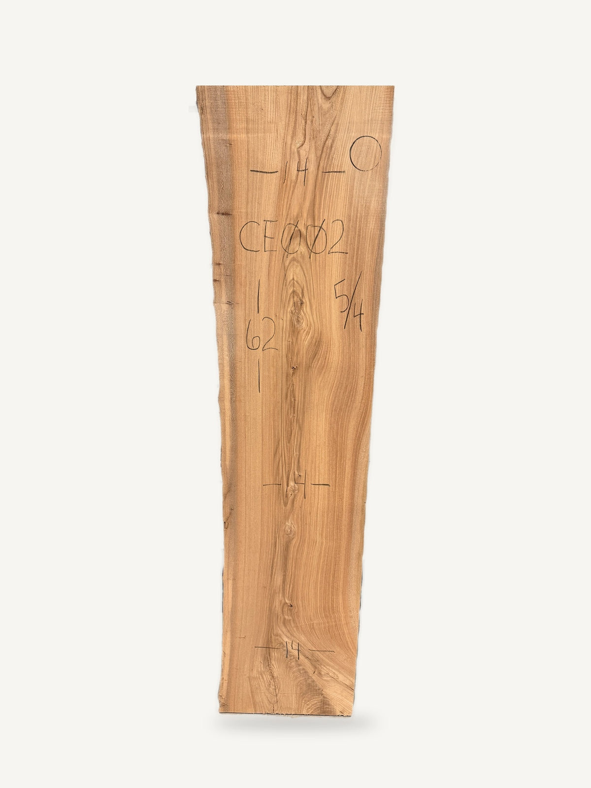 Chinese Elm Slab - CE002 - 62in L x 14in W x 1.25in T