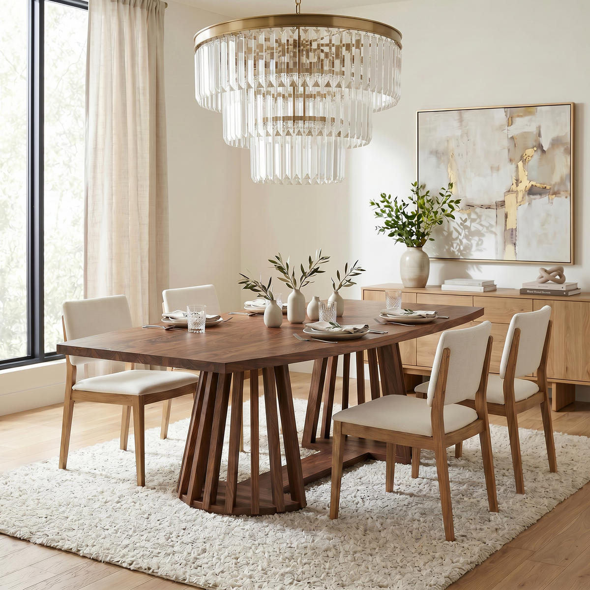The Harbor Dining Table built by M2 Furniture Company
