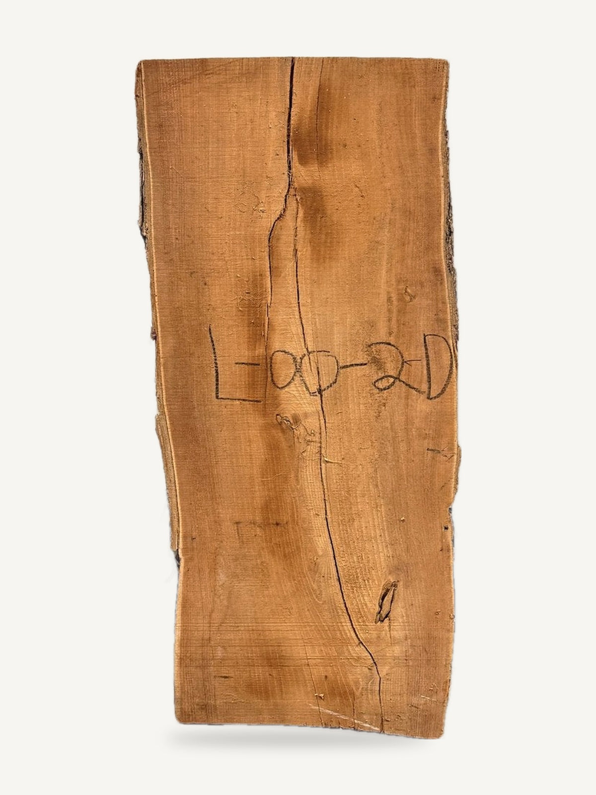 Locust live edge slab L-002-D, front face