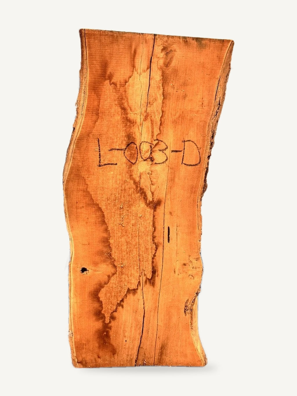 Locust live edge slab L-003-D, front face