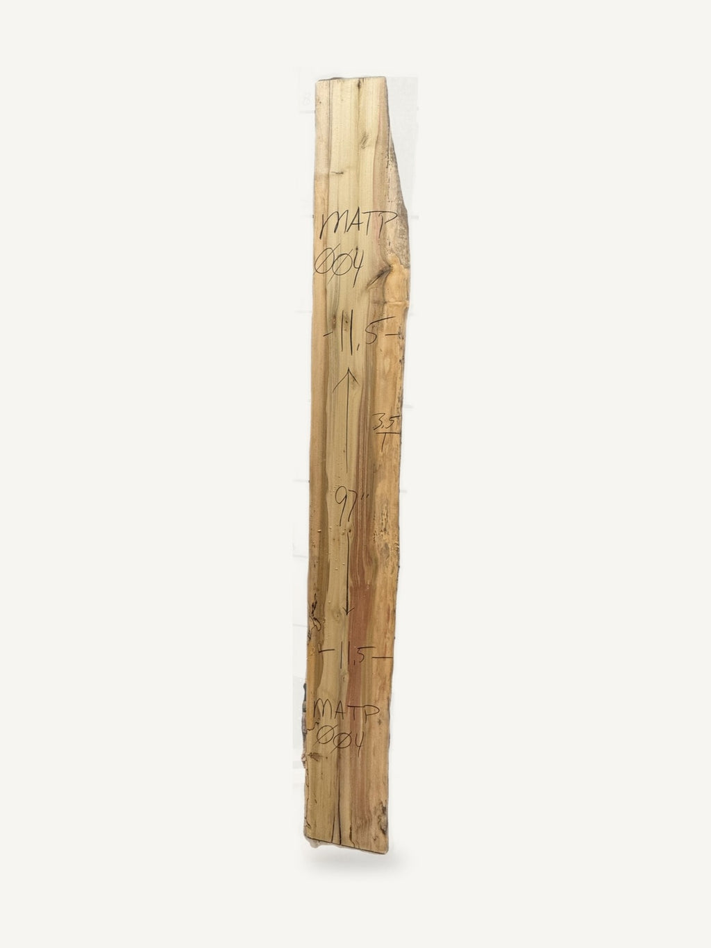 Mantle - MATP004 - Tulip Poplar - 97in L x 11.5in W x 3.5in T, second view
