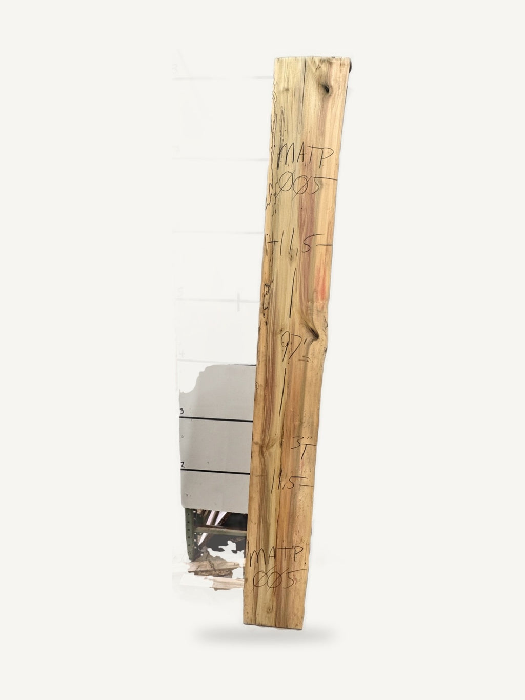 Mantle - MATP005 - Tulip Poplar - 97in L x 11.5in W x 3in T, second view