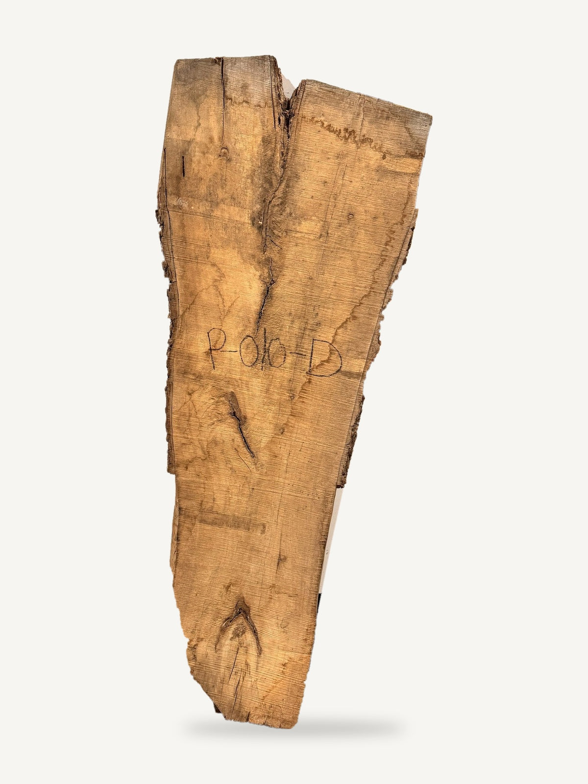 Pecan live edge slab P-010-D, front face