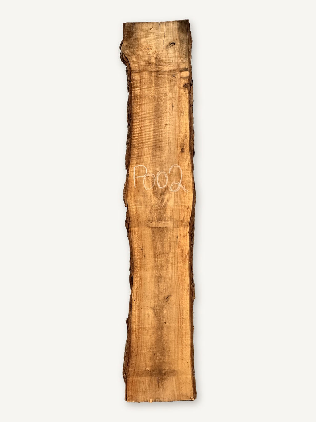 Pecan live edge slab P002, front face