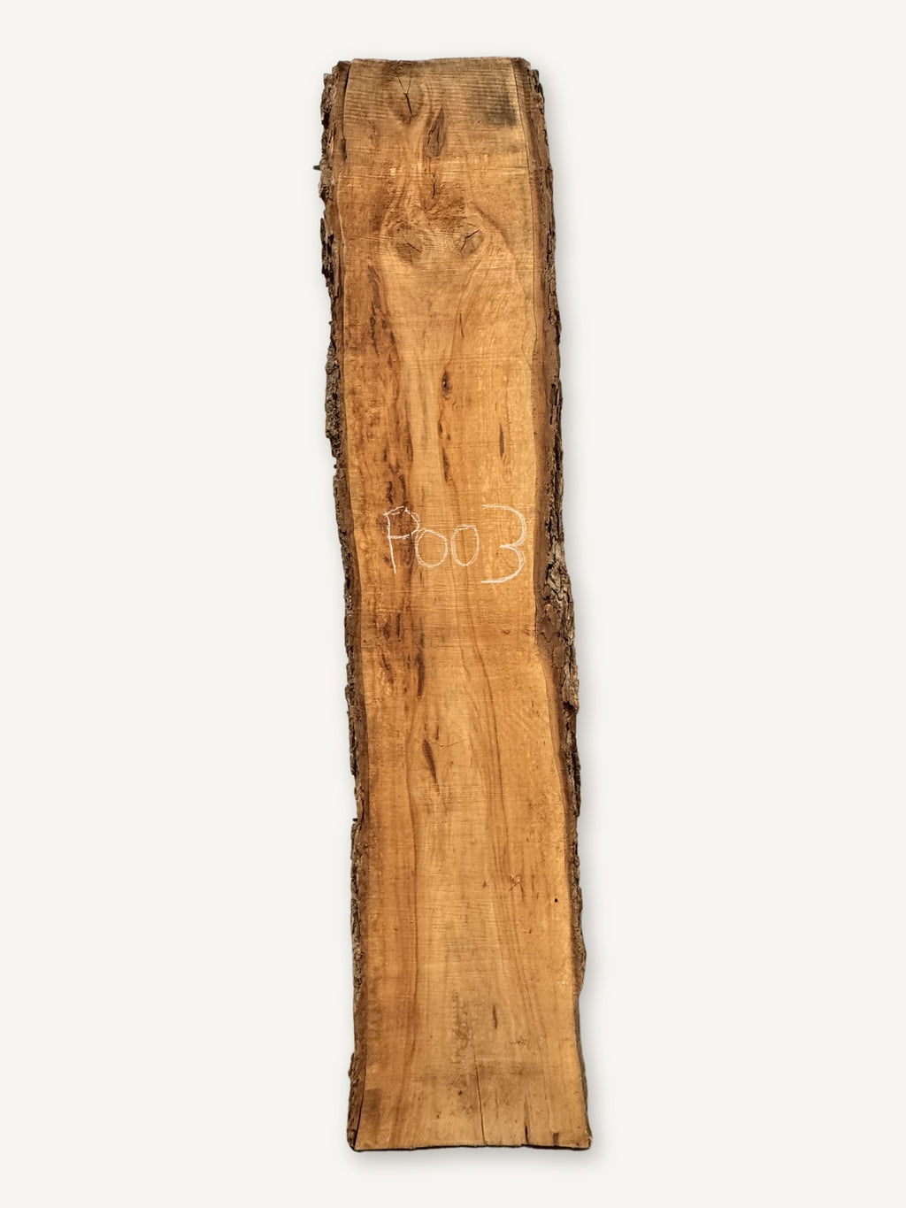Pecan live edge slab P003, front face