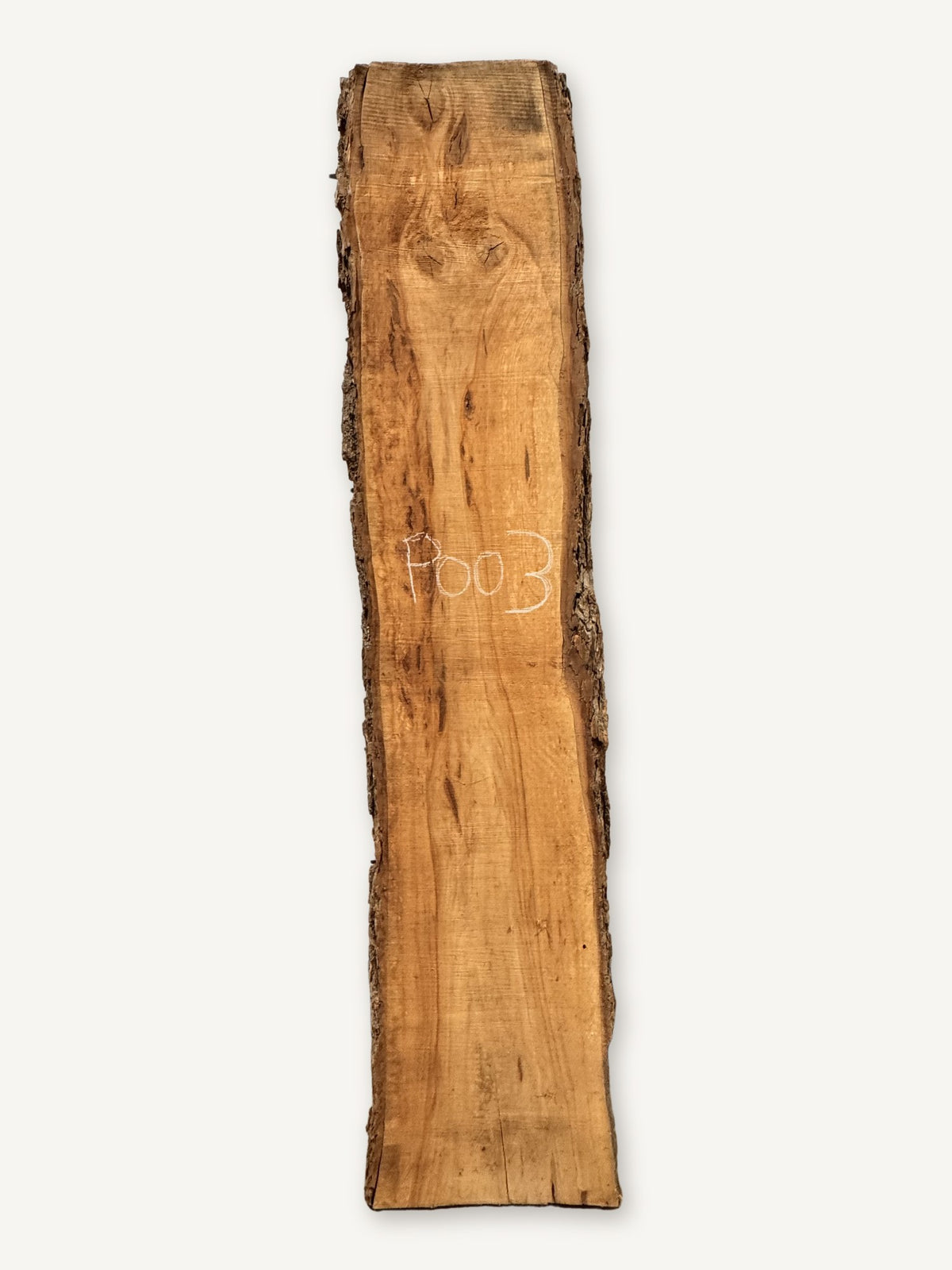 Pecan live edge slab P003, front face