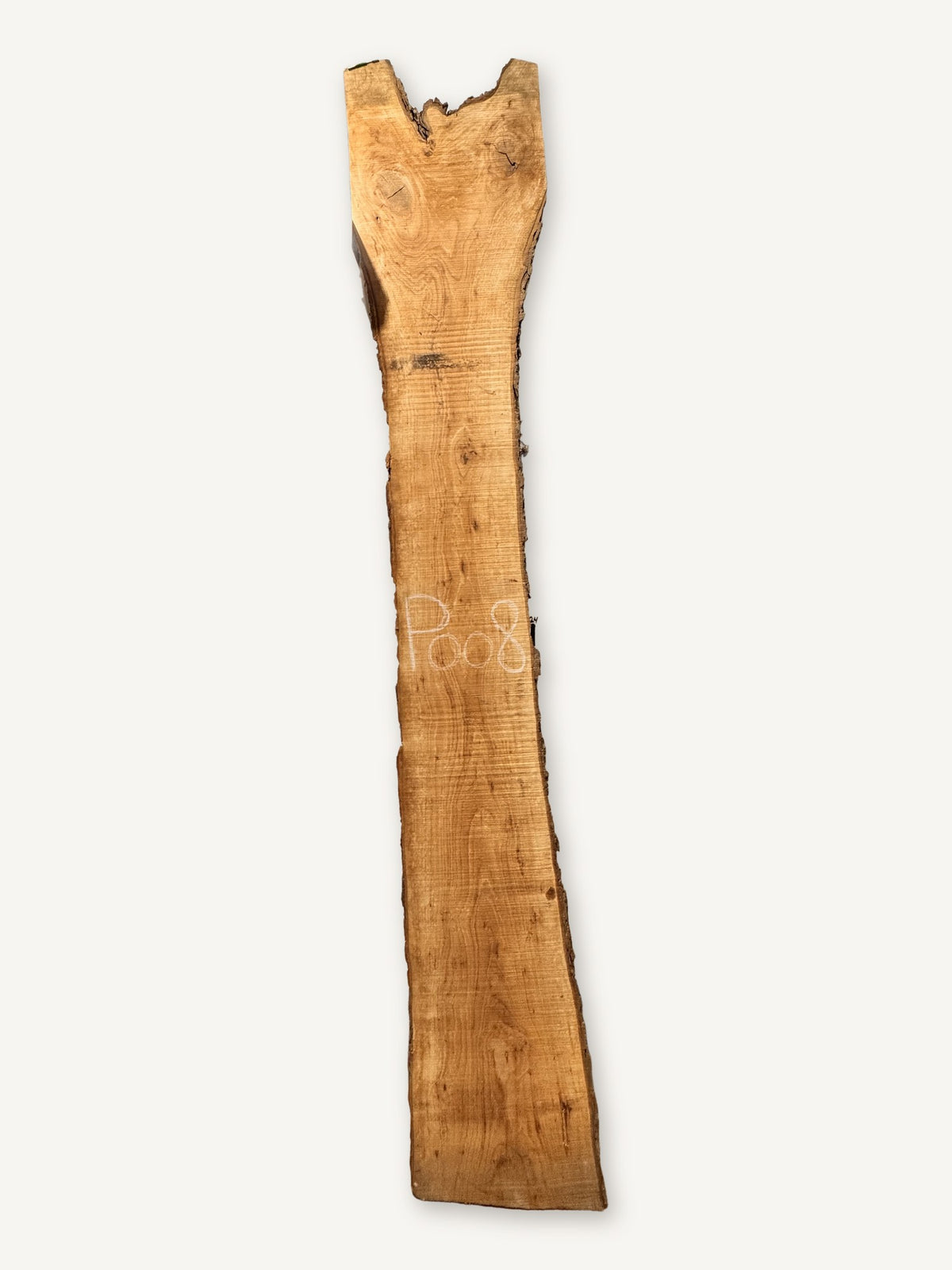 Pecan live edge slab P008, front face