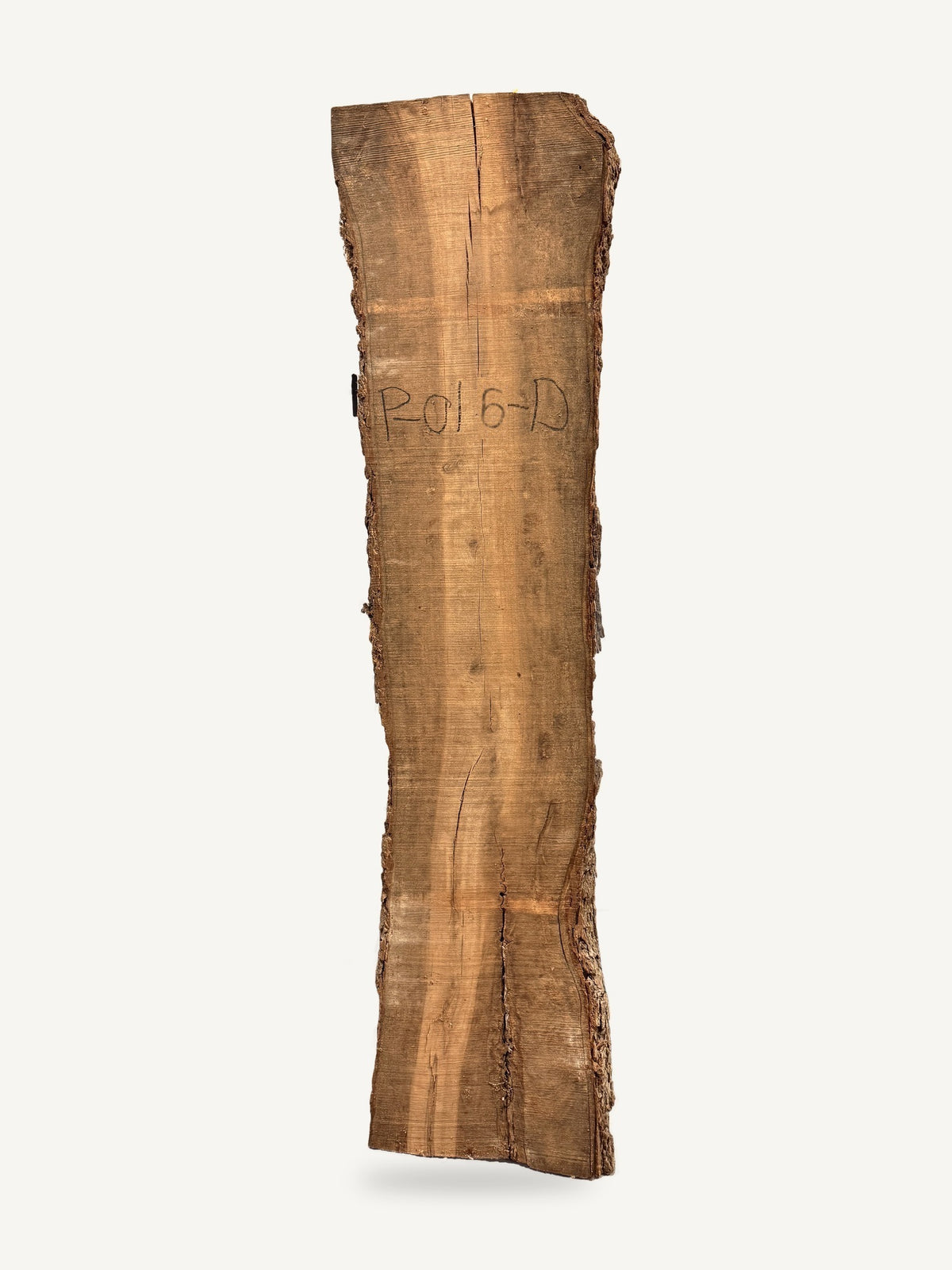 Pecan live edge slab P016-D, front face