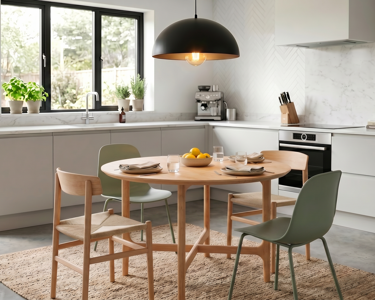 The Round Mick Dining Table built by M2 Furniture Company