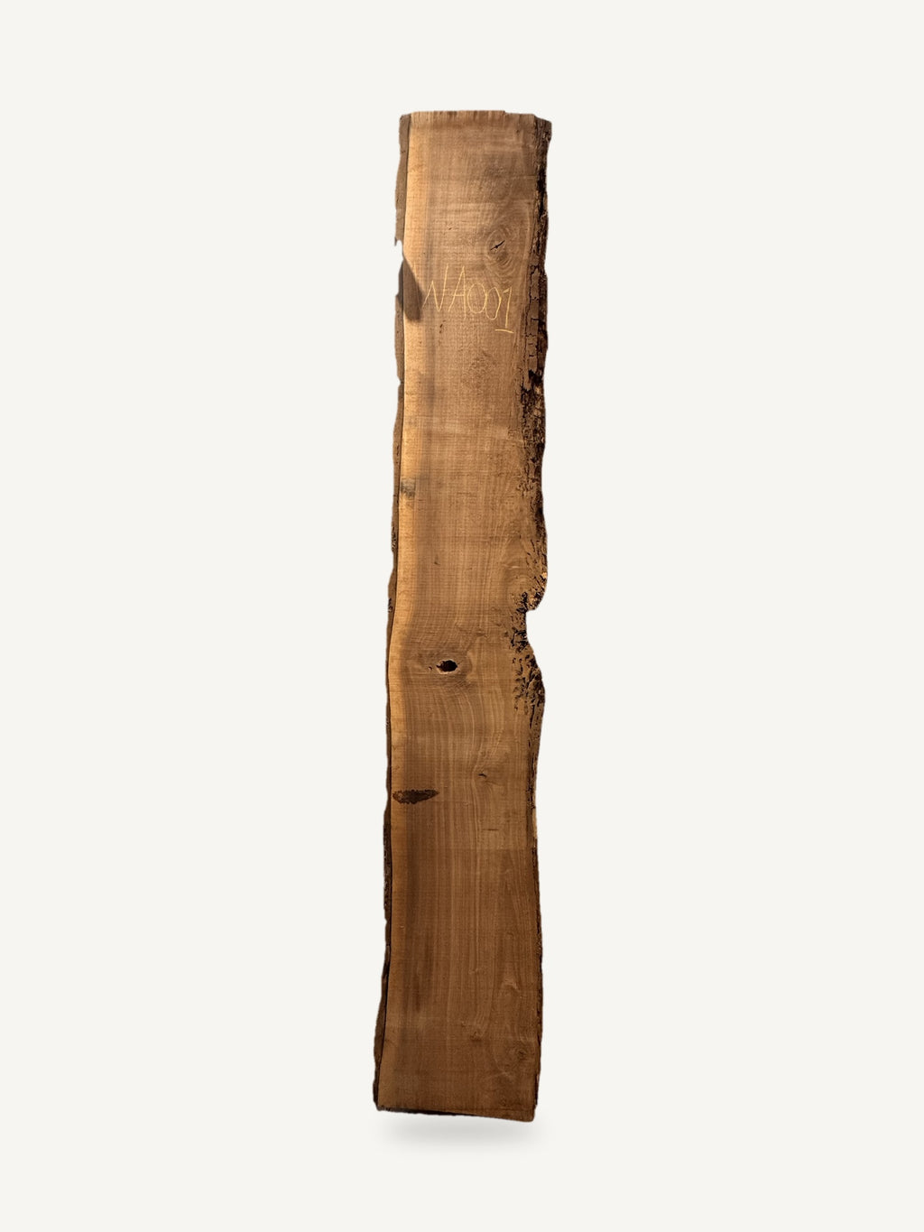 Black walnut live edge slab WA001, front face
