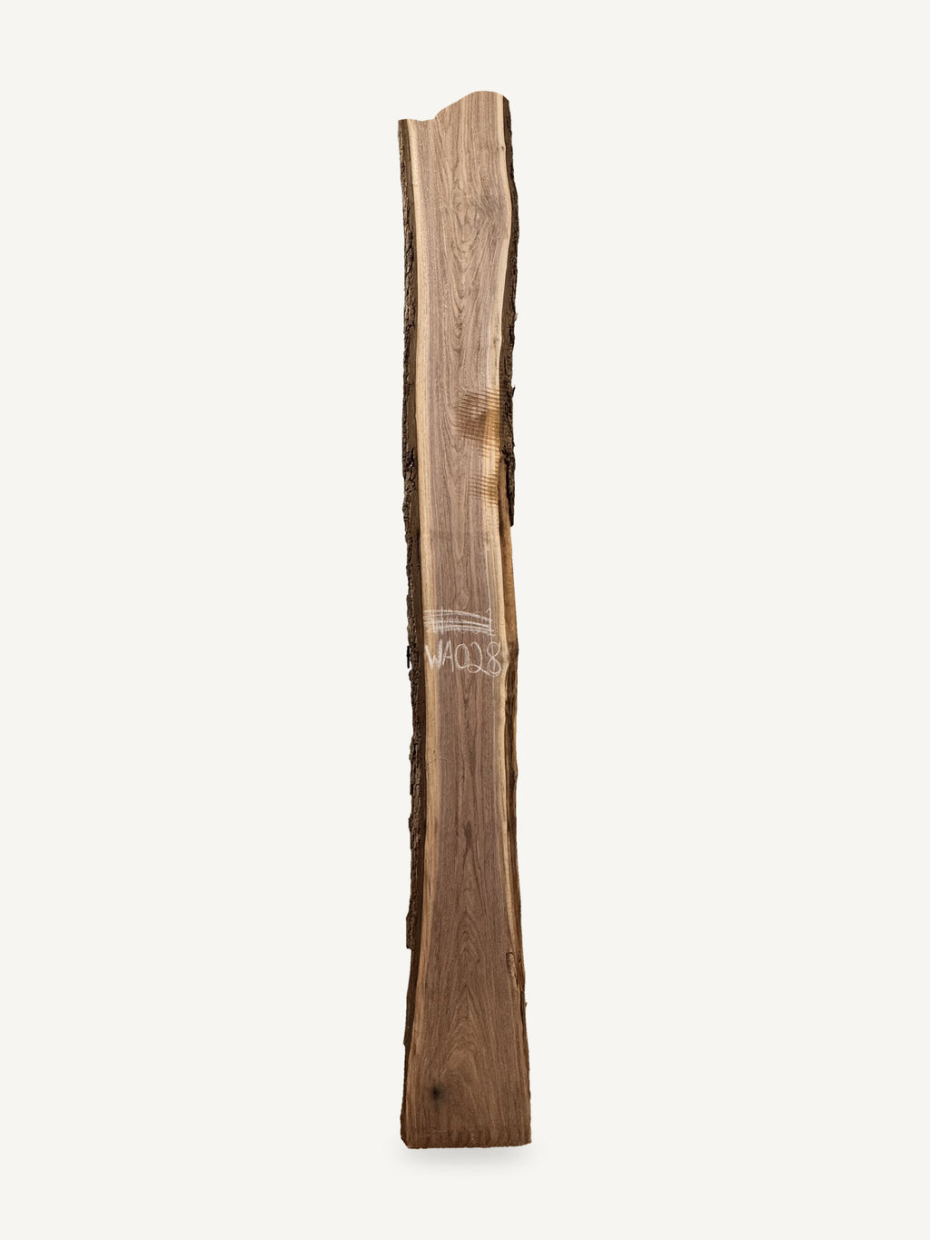Black walnut live edge slab WA028, front face