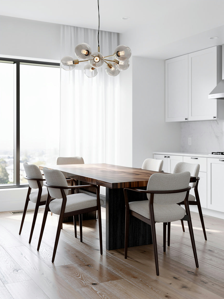 The Bridgeway Trestle Dining Table built by M2 Furniture Company