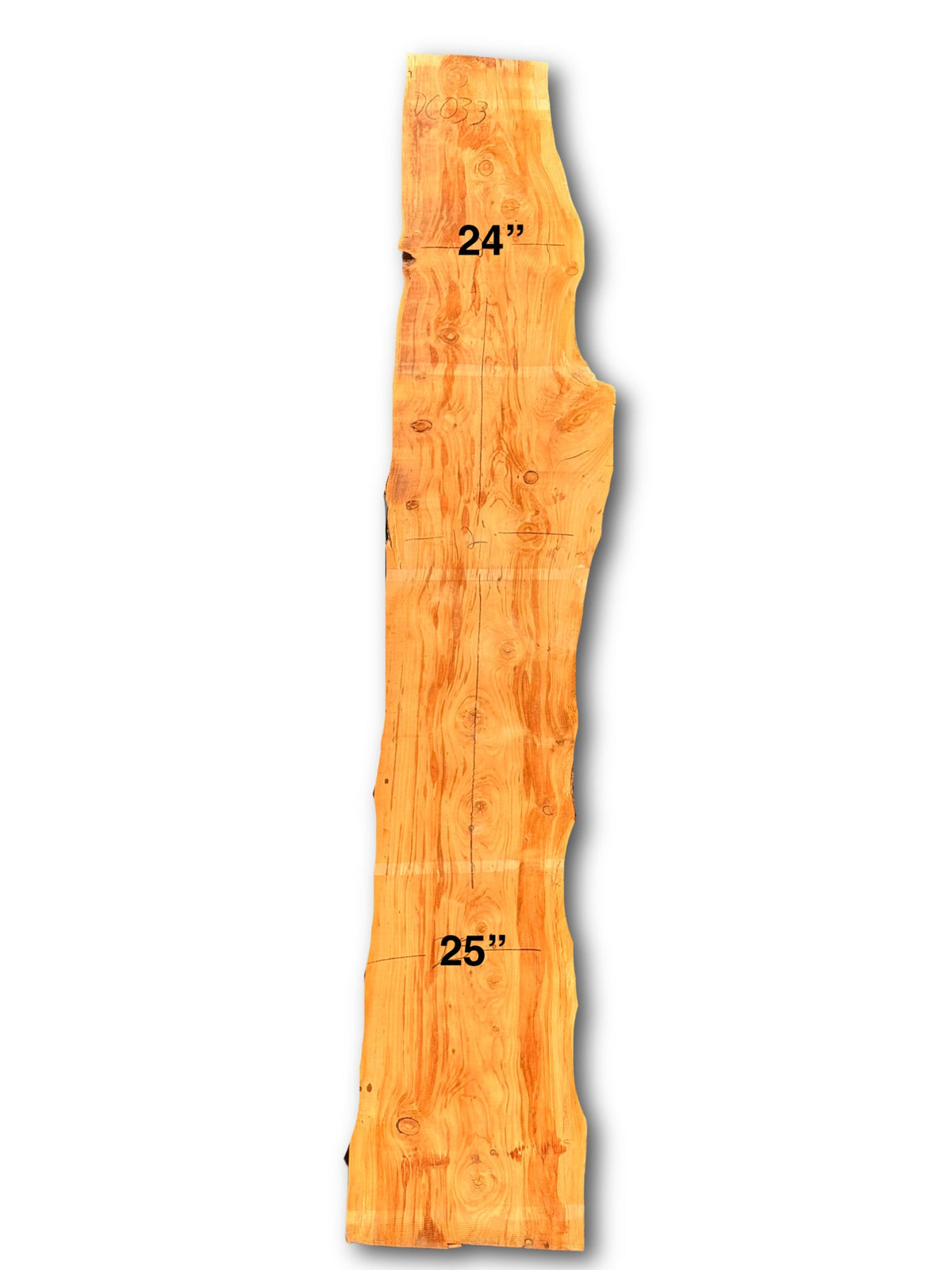 Deodar Cedar Slab - DC-033 - 144in L x 24.5in W x 2.5in T