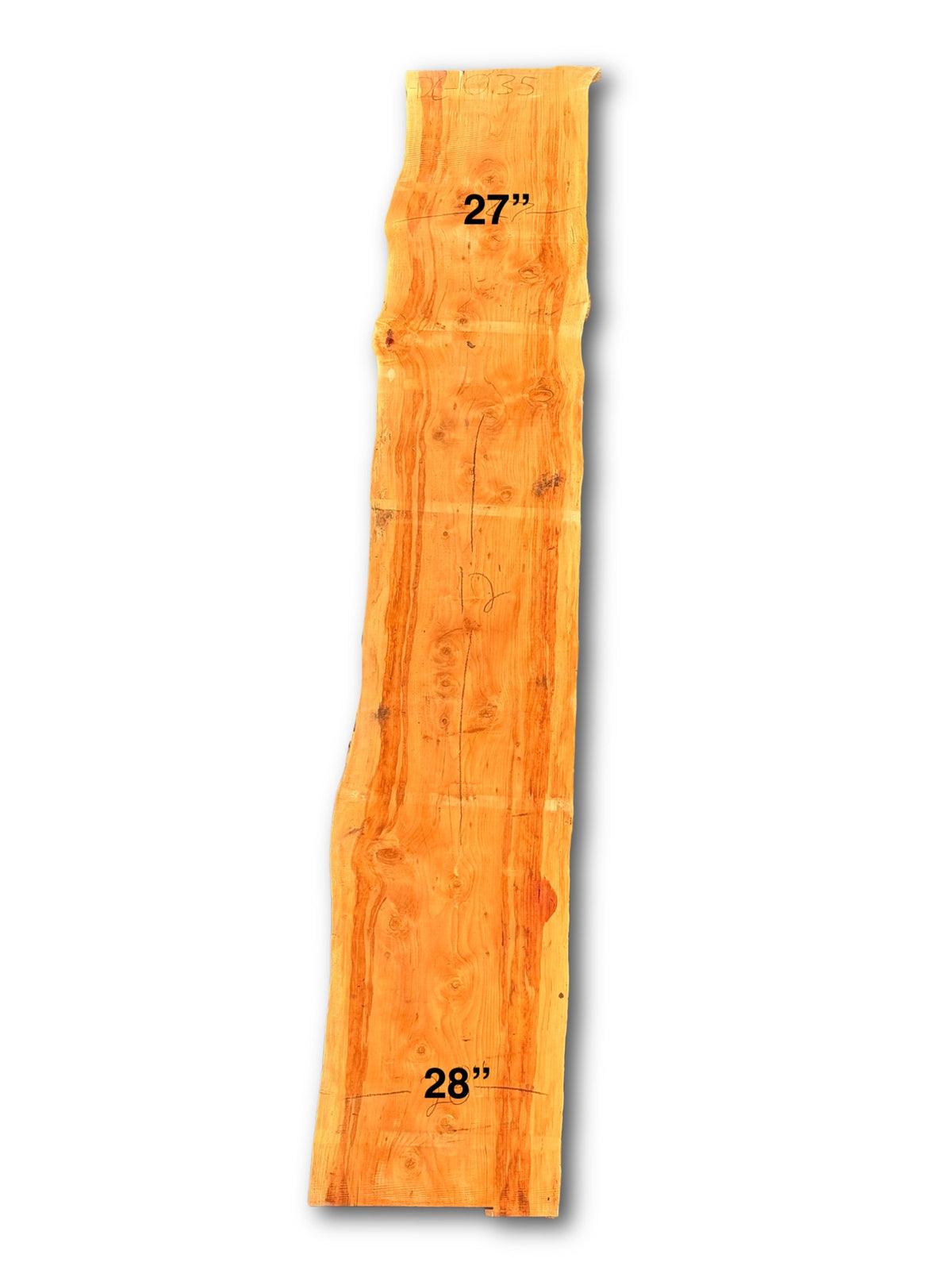 Deodar Cedar Slab - DC-035 - 144in L x 27.5in W x 2.5in T