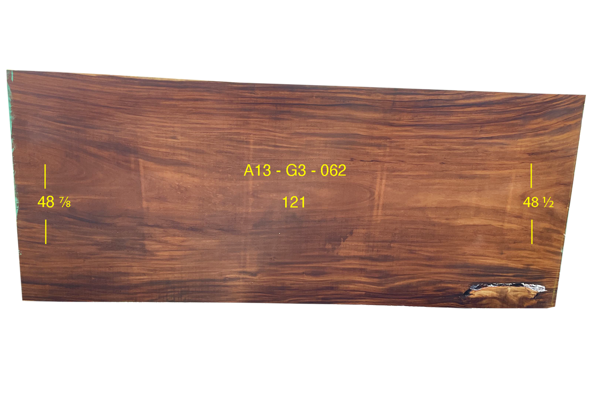 Parota Slab - G3-A13-062 - 121in L x 48.7in W x 3in T