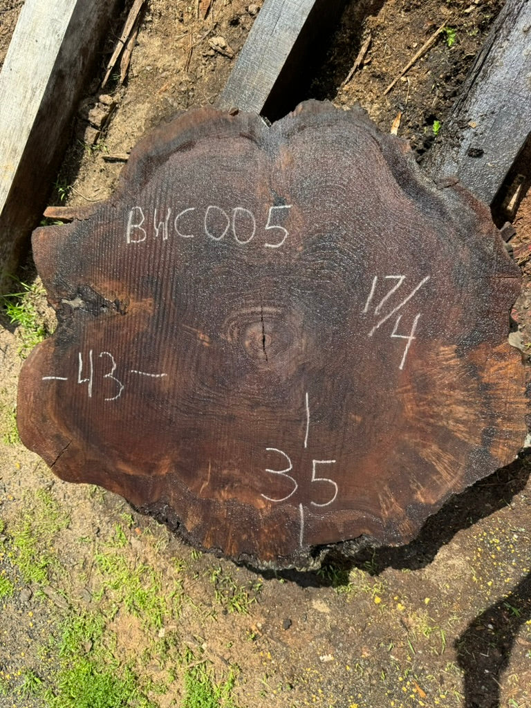 Claro Walnut Cookie BWC-005 - 43in L x 35in W x 4.25in T