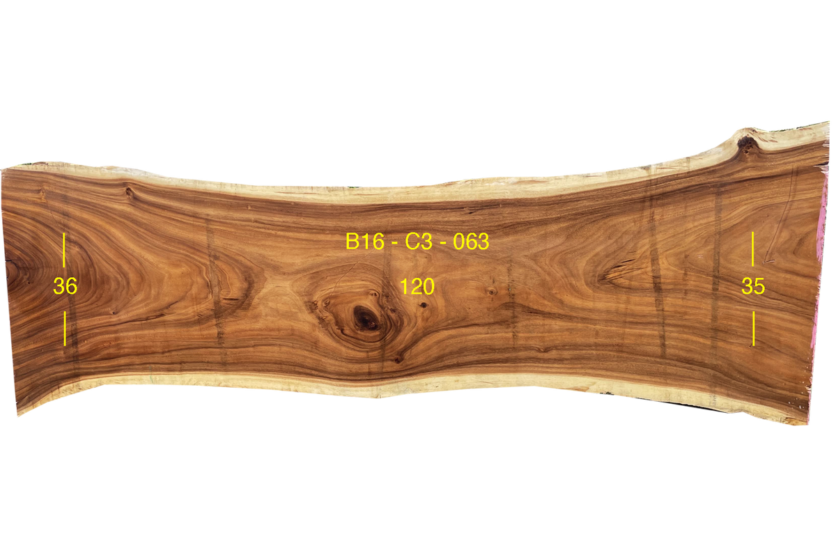 Monkey Pod Slab - C3-B16-063 - 120in L x 35.5in W x 3in T