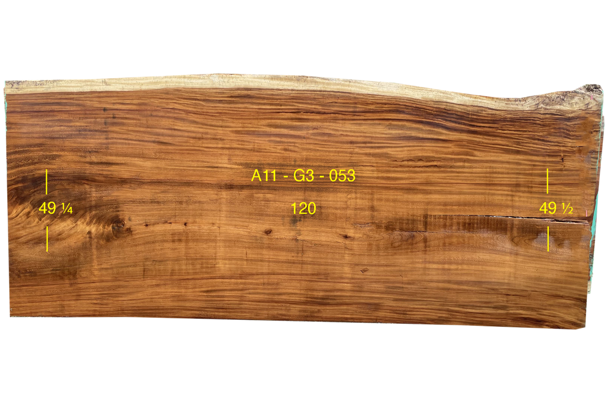 Parota Slab - G3-A11-053 - 120in L x 49.4in W x 3in T