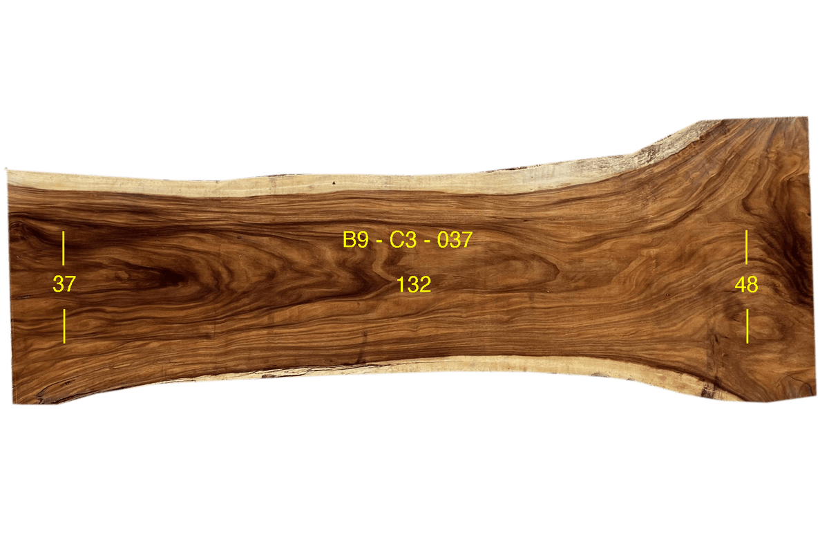 Monkey Pod Slab - C3-B9-037 - 132in L x 42.5in W x 3in T