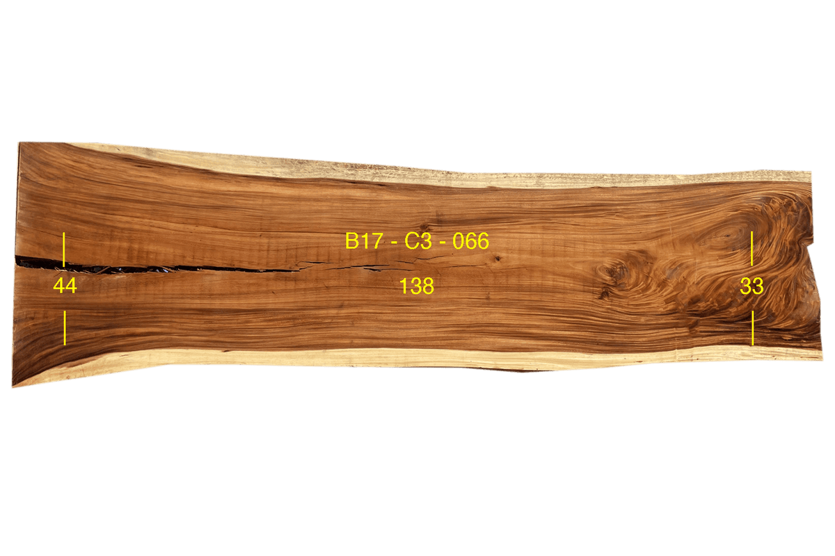 Monkey Pod Slab - C3-B17-066 - 138in L x 38.5in W x 3in T