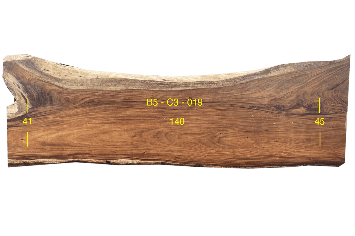 Monkey Pod Slab - C3-B04-019 - 140in L x 43in W x 3in T