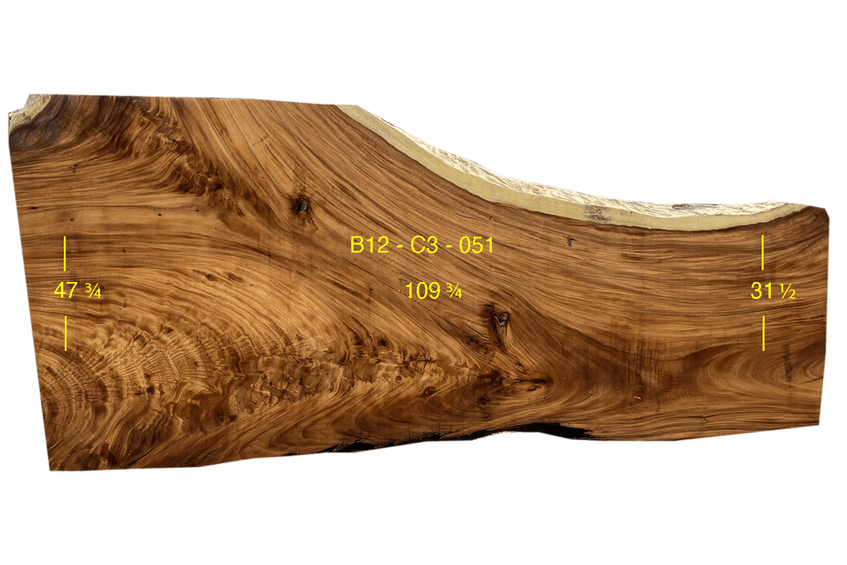 Monkey Pod Slab - C3-B12-051 - 109.8in L x 39.6in W x 3in T
