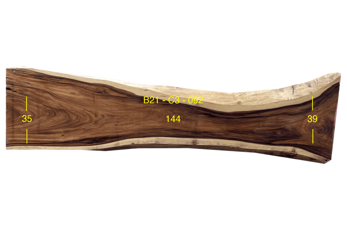 Monkey Pod Slab - C3-B21-092 - 144in L x 37in W x 3in T