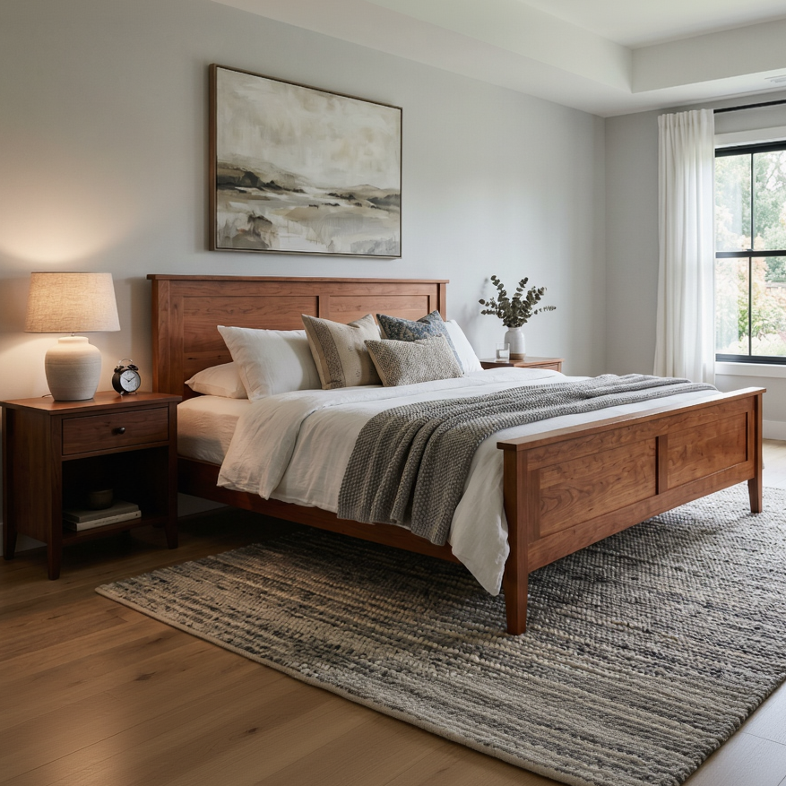 The Simple Shaker Bed built by M2 Furniture Company